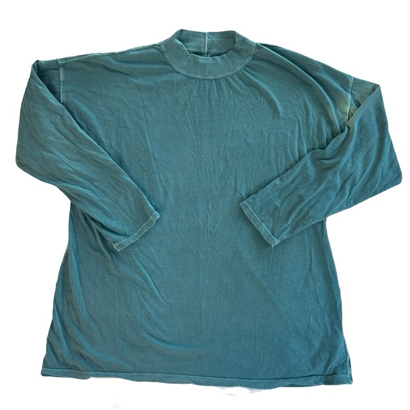 Free People We The Free Womens Oversized Long Sleeve Blue T-Shirt Size Medium - Picture 1 of 8